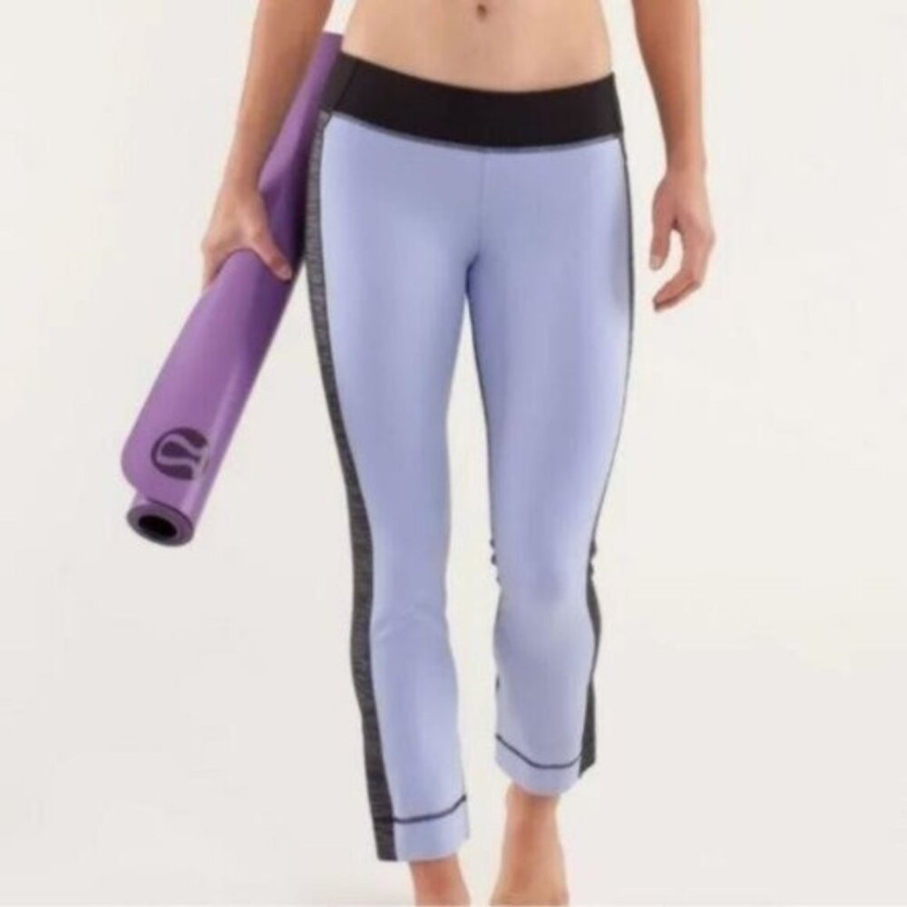 Lululemon Athletica Root Chakra Pant Leggings Mid Rise Lavender Polar Haze Gray